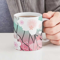 Japanese Kocho Pattern Ceramic Mug Insect Pillar Butterfly Flower Fairy LT9 - Polynesian Pride