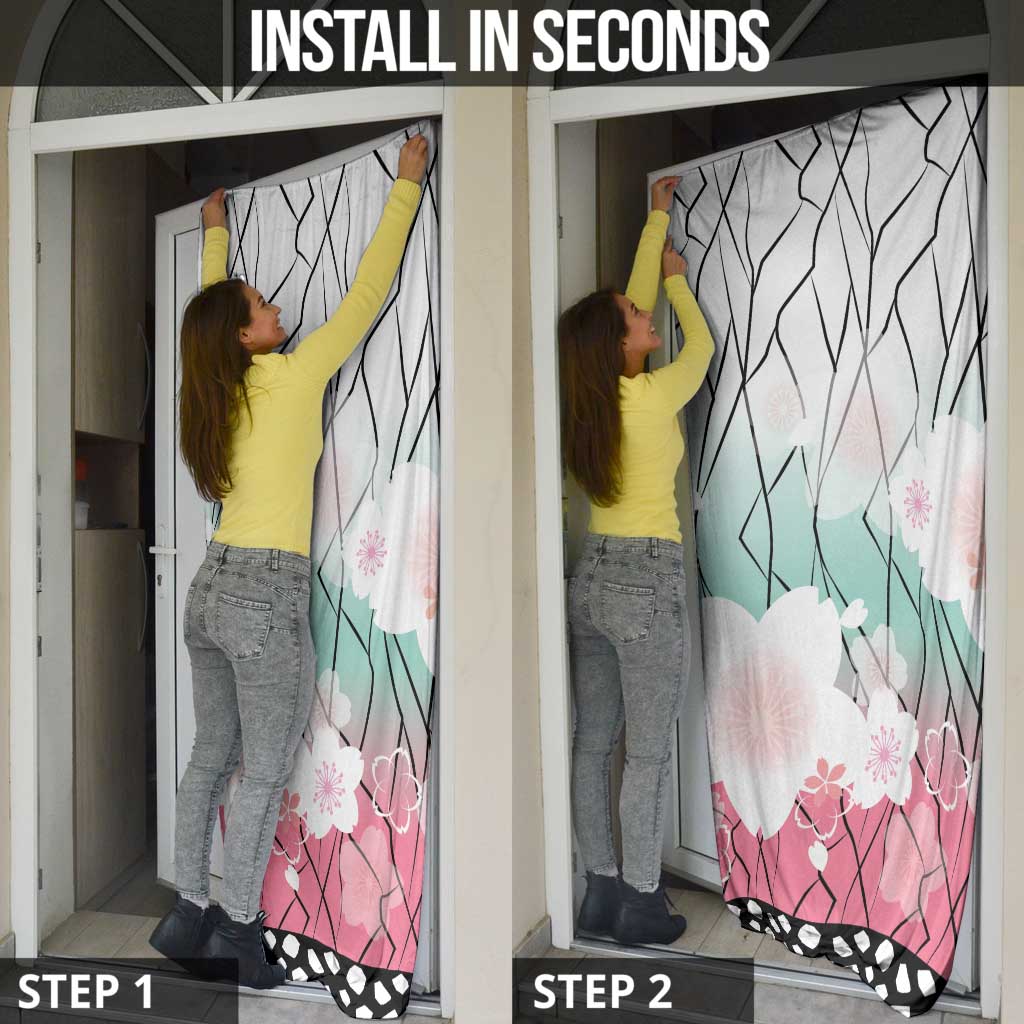 Japanese Kocho Pattern Door Cover Insect Pillar Butterfly Flower Fairy LT9 - Polynesian Pride