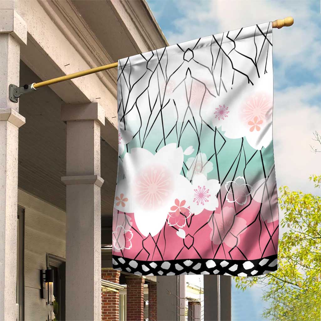 Japanese Kocho Pattern Garden Flag Insect Pillar Butterfly Flower Fairy LT9 House Flag Pink - Polynesian Pride