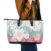 Japanese Kocho Pattern Leather Tote Bag Insect Pillar Butterfly Flower Fairy LT9 - Polynesian Pride