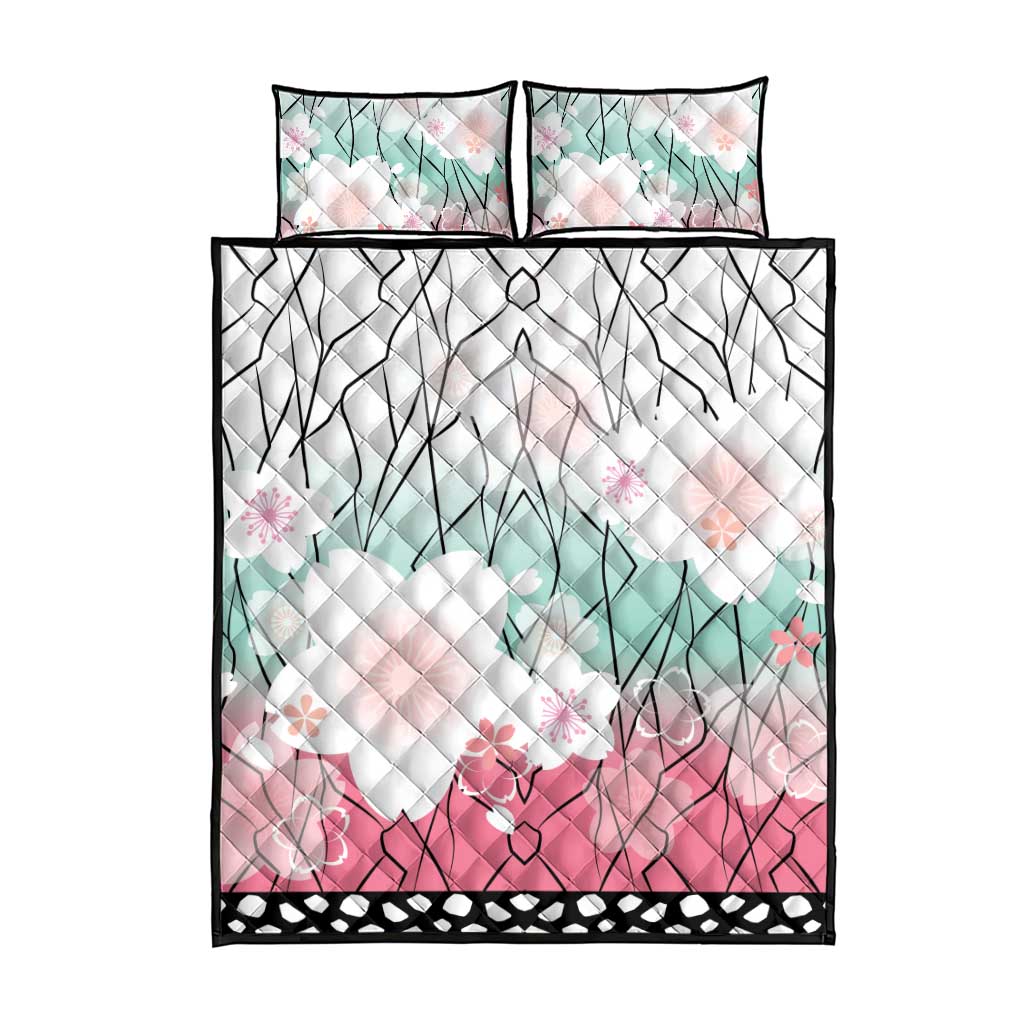 Japanese Kocho Pattern Quilt Bed Set Insect Pillar Butterfly Flower Fairy LT9 - Polynesian Pride