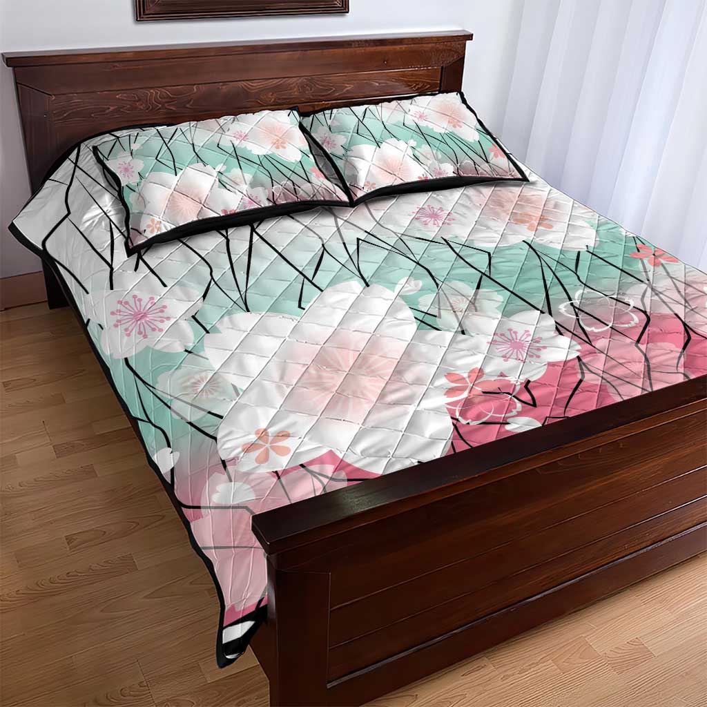 Japanese Kocho Pattern Quilt Bed Set Insect Pillar Butterfly Flower Fairy LT9 - Polynesian Pride