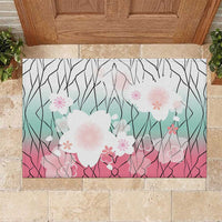 Japanese Kocho Pattern Rubber Doormat Insect Pillar Butterfly Flower Fairy LT9 Pink - Polynesian Pride