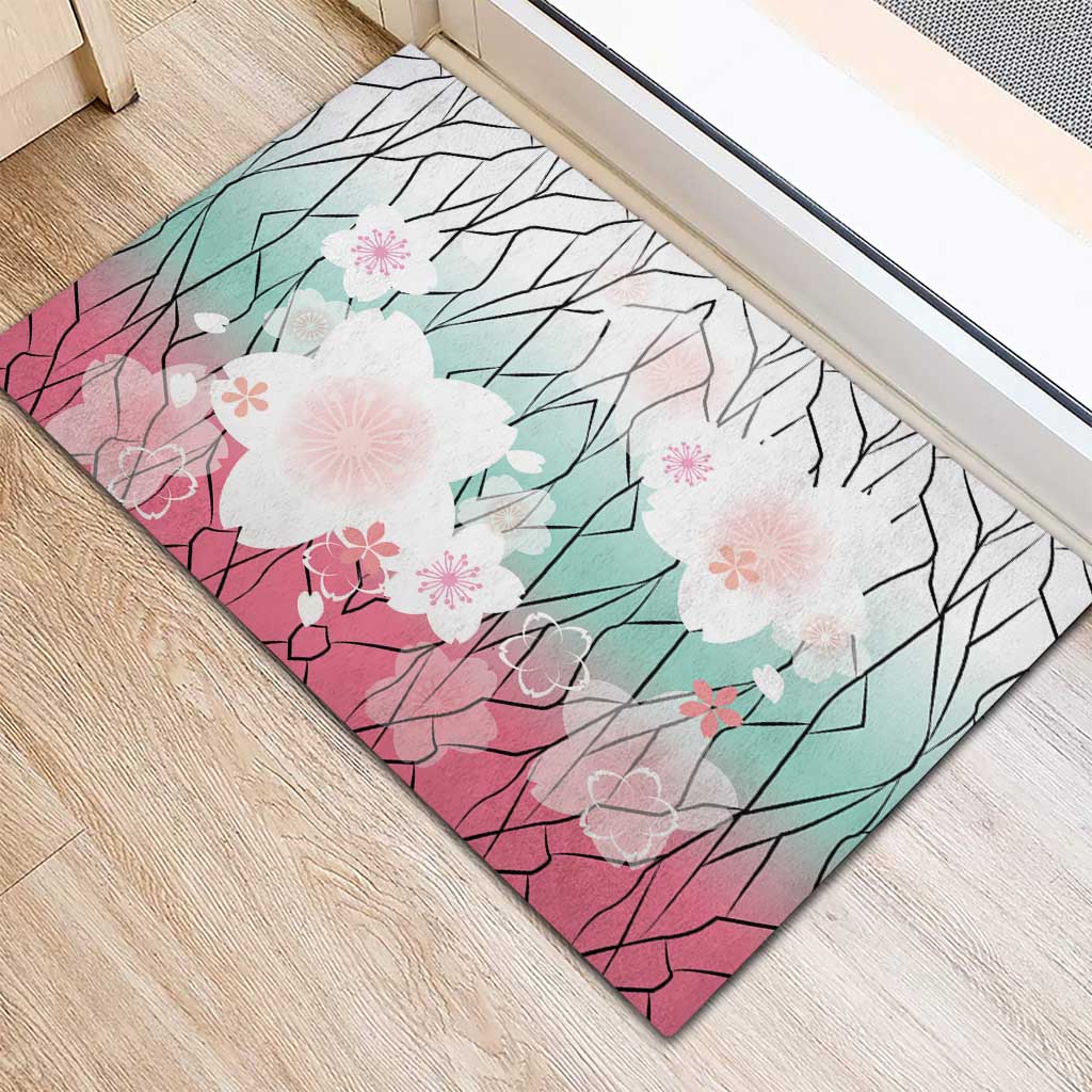 Japanese Kocho Pattern Rubber Doormat Insect Pillar Butterfly Flower Fairy LT9 - Polynesian Pride