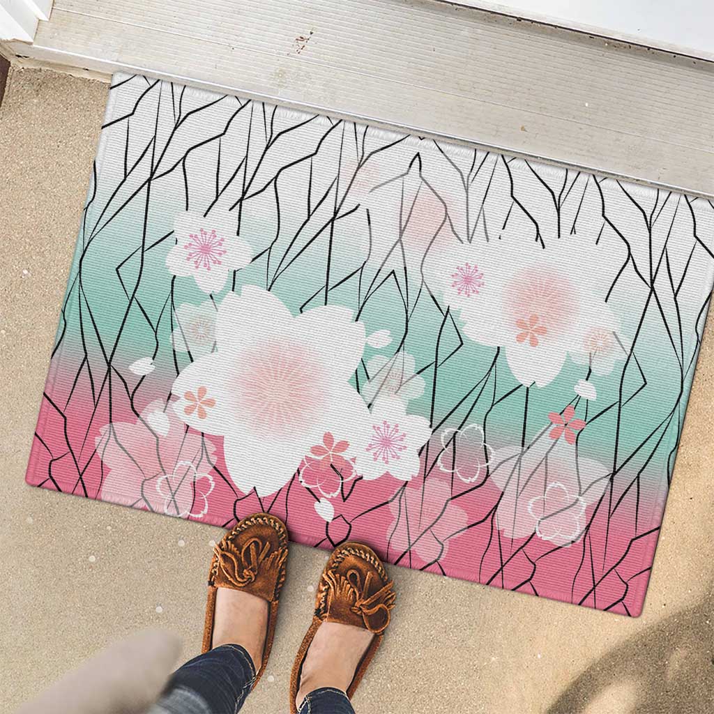 Japanese Kocho Pattern Rubber Doormat Insect Pillar Butterfly Flower Fairy LT9 - Polynesian Pride