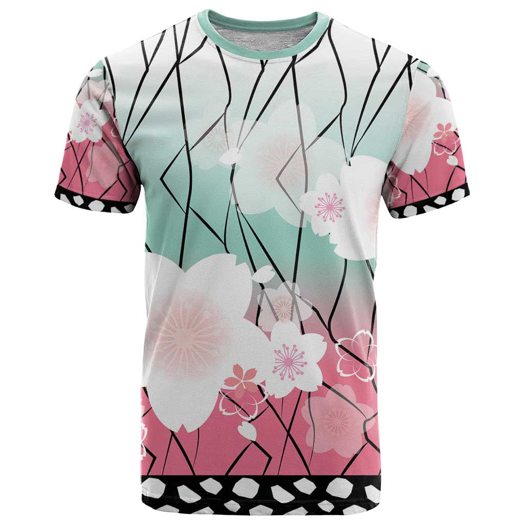 Japanese Kocho Pattern T Shirt Insect Pillar Butterfly Flower Fairy LT9 Pink - Polynesian Pride