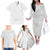 Samoa Lotu Tamaiti Family Matching Off Shoulder Long Sleeve Dress and Hawaiian Shirt Polynesian White Sunday Simple LT9 - Polynesian Pride