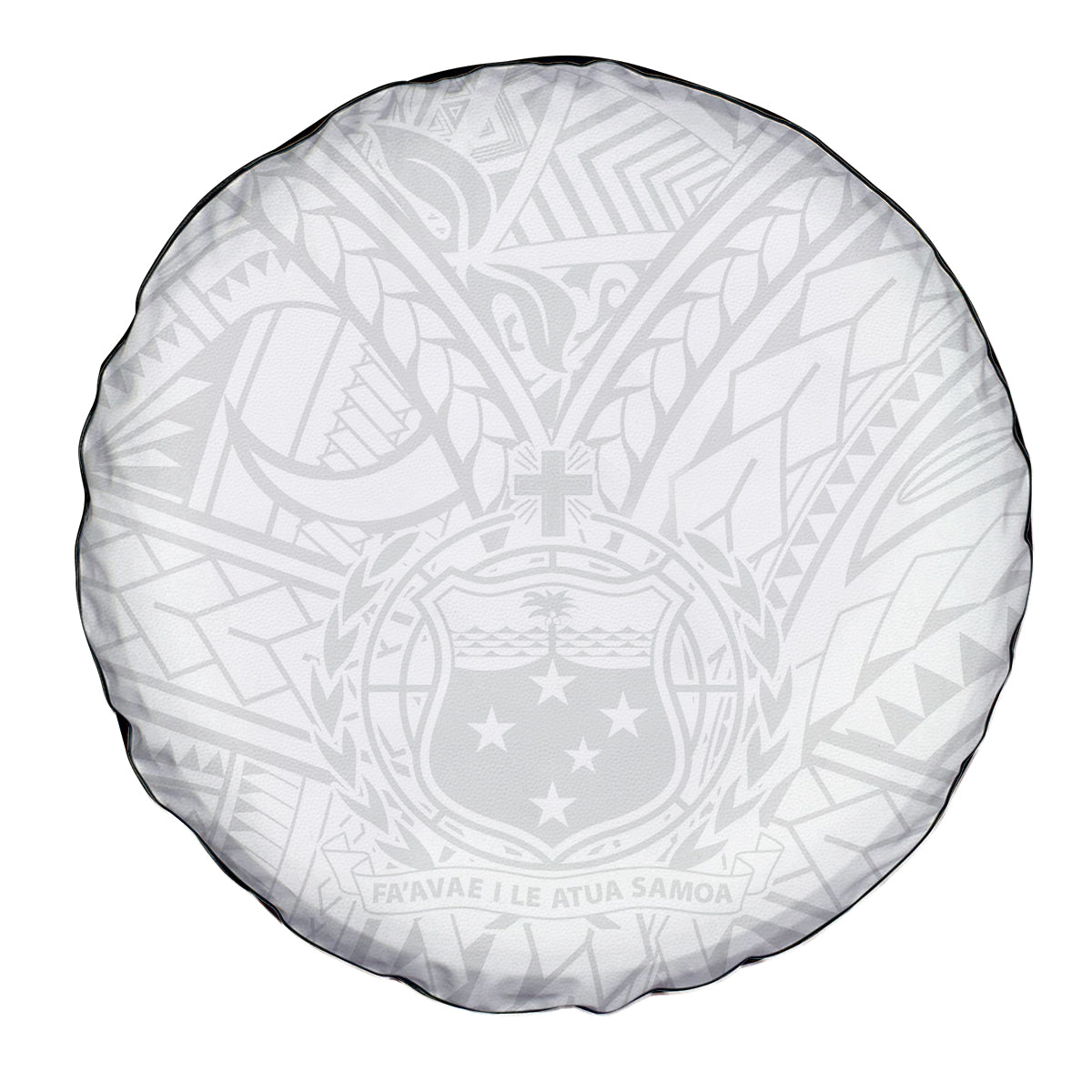 Samoa Lotu Tamaiti Spare Tire Cover Polynesian White Sunday Simple LT9 White - Polynesian Pride