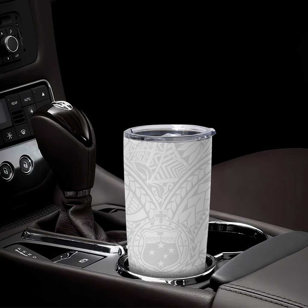 Samoa Lotu Tamaiti Tumbler Cup Polynesian White Sunday Simple LT9 - Polynesian Pride