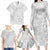 Samoa Lotu Tamait Family Matching Long Sleeve Bodycon Dress and Hawaiian Shirt Tropical Plant White Sunday With Polynesia Pattern LT9 - Polynesian Pride