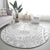 Samoa Lotu Tamait Round Carpet Tropical Plant White Sunday With Polynesia Pattern LT9 - Polynesian Pride