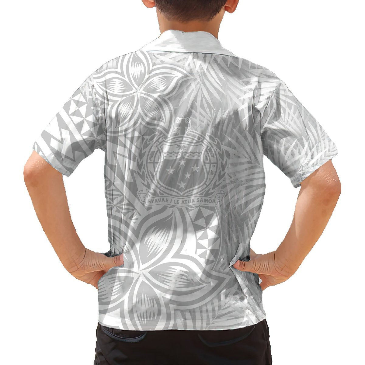 Personalised Samoa Lotu Tamait Hawaiian Shirt Tropical Plant White Sunday With Polynesia Pattern LT9 - Polynesian Pride