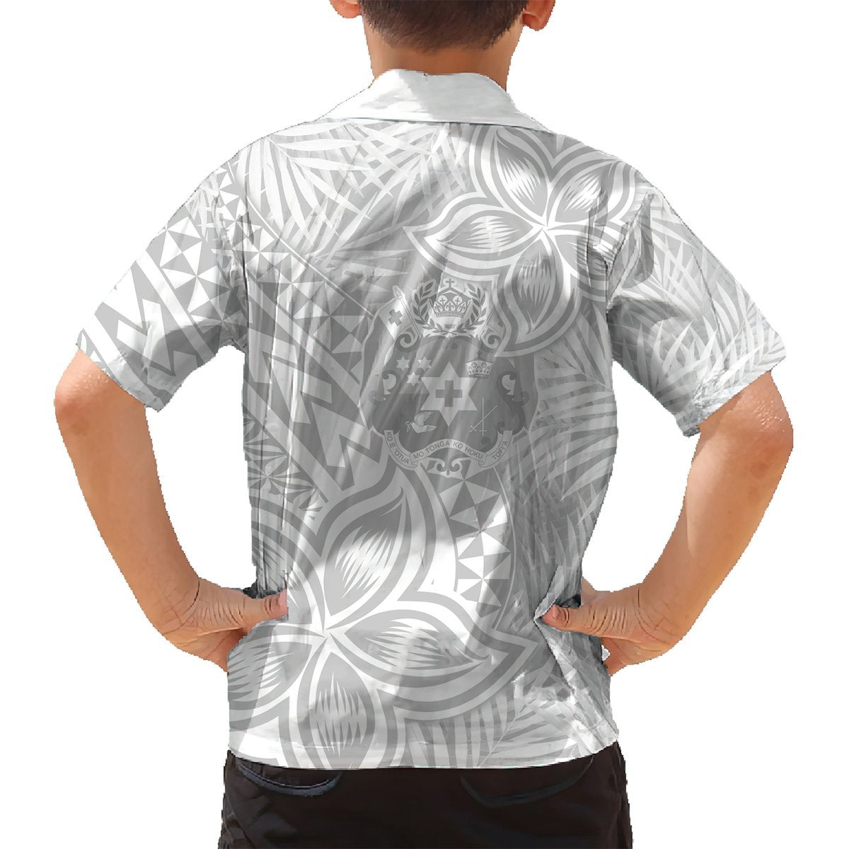 Personalised Tonga White Sunday Hawaiian Shirt Tropical Plant With Polynesian Pattern LT9 - Polynesian Pride