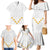 Tonga White Sunday Family Matching Mermaid Dress and Hawaiian Shirt Polynesian Plumeria Tribal Simple LT9 - Polynesian Pride