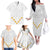 Tonga White Sunday Family Matching Off Shoulder Long Sleeve Dress and Hawaiian Shirt Polynesian Plumeria Tribal Simple LT9 - Polynesian Pride