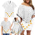 Tonga White Sunday Family Matching Off Shoulder Short Dress and Hawaiian Shirt Polynesian Plumeria Tribal Simple LT9 - Polynesian Pride