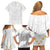 Tonga White Sunday Family Matching Off Shoulder Short Dress and Hawaiian Shirt Polynesian Plumeria Tribal Simple LT9 - Polynesian Pride