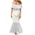 Tonga White Sunday Mermaid Dress Polynesian Plumeria Tribal Simple LT9 - Polynesian Pride