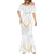 Tonga White Sunday Mermaid Dress Polynesian Plumeria Tribal Simple LT9 - Polynesian Pride