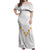 Tonga White Sunday Off Shoulder Maxi Dress Polynesian Plumeria Tribal Simple LT9 Women White - Polynesian Pride