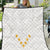 Tonga White Sunday Quilt Polynesian Plumeria Tribal Simple LT9 White - Polynesian Pride