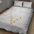 Tonga White Sunday Quilt Bed Set Polynesian Plumeria Tribal Simple LT9 - Polynesian Pride