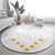 Tonga White Sunday Round Carpet Polynesian Plumeria Tribal Simple LT9 - Polynesian Pride