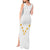 Tonga White Sunday Tank Maxi Dress Polynesian Plumeria Tribal Simple LT9 - Polynesian Pride