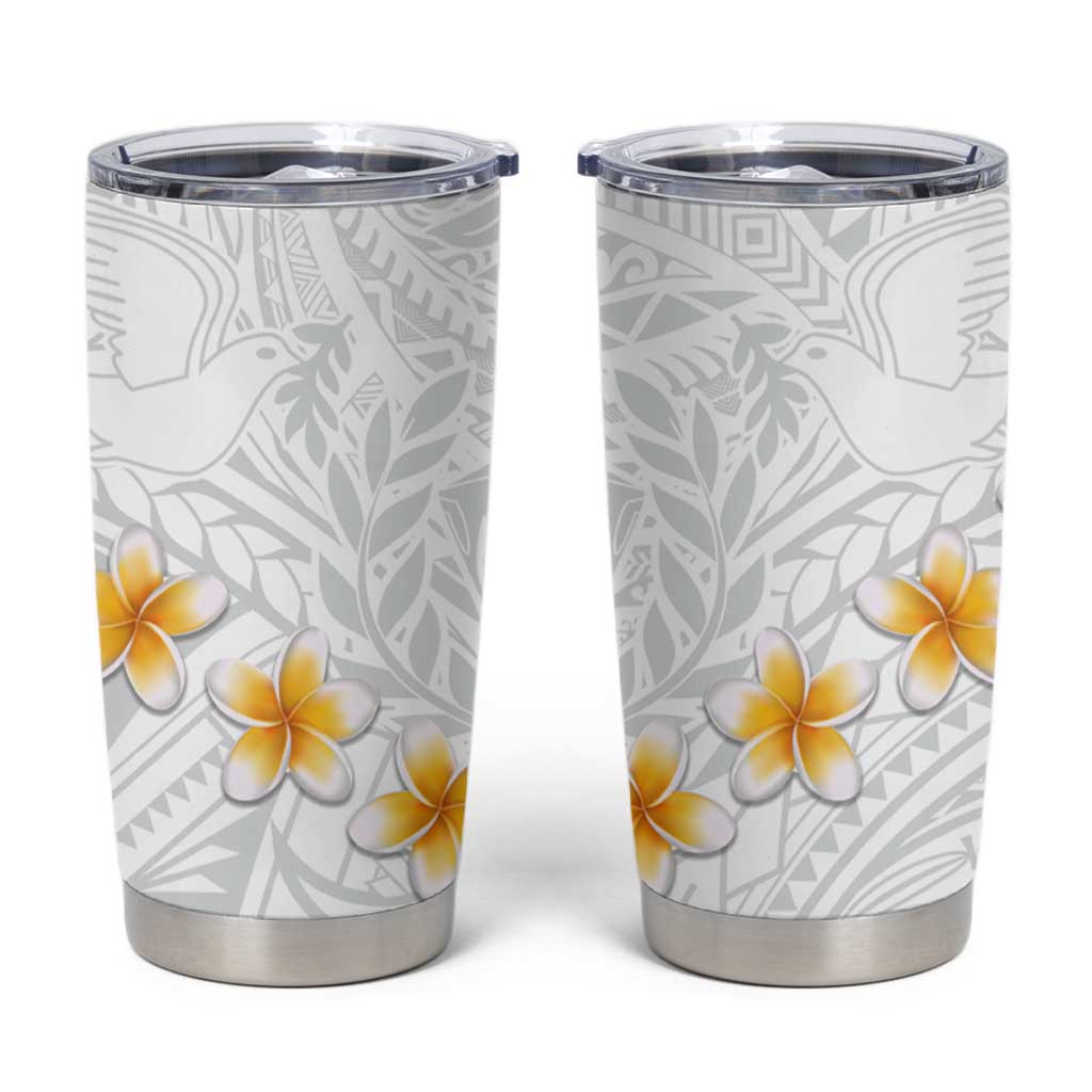 Tonga White Sunday Tumbler Cup Polynesian Tribal Simple LT9 White - Polynesian Pride