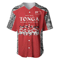Custom Tonga Rugby Mate Ma'a Baseball Jersey Tonga XIII Make History Pacific Champions LT9 Red - Polynesian Pride