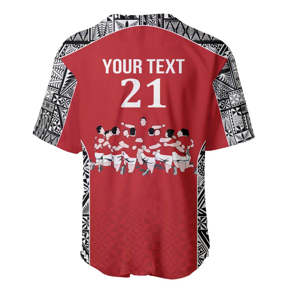 Custom Tonga Rugby Mate Ma'a Baseball Jersey Tonga XIII Make History Pacific Champions LT9 - Polynesian Pride