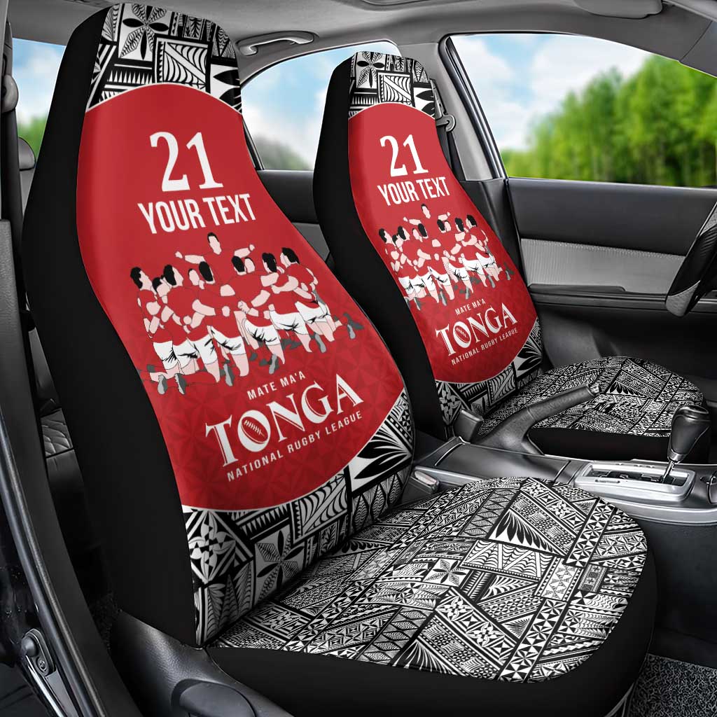 Custom Tonga Rugby Mate Ma'a Car Seat Cover Tonga XIII Make History Pacific Champions LT9 - Polynesian Pride