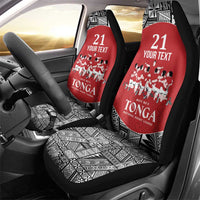 Custom Tonga Rugby Mate Ma'a Car Seat Cover Tonga XIII Make History Pacific Champions LT9 - Polynesian Pride