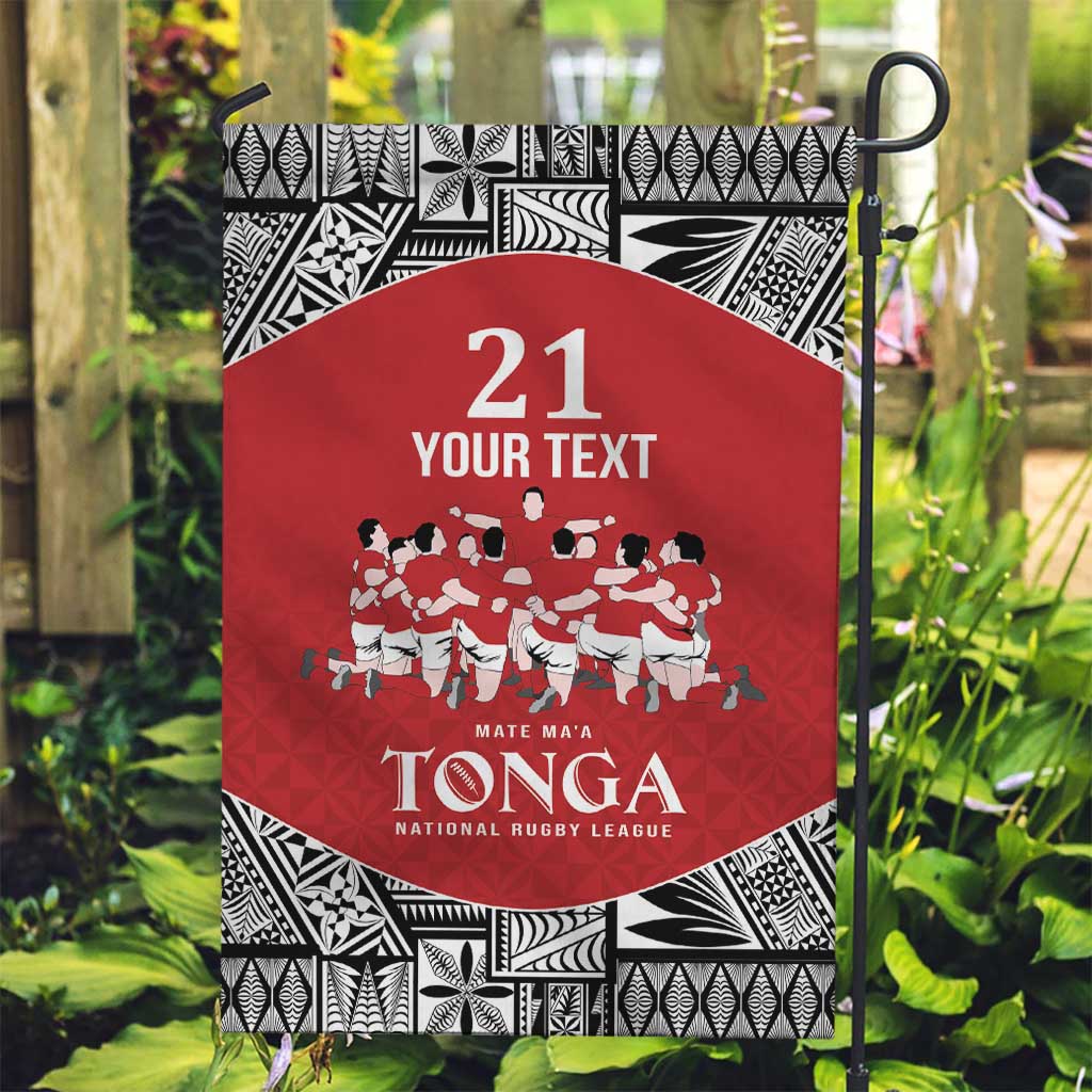 Custom Tonga Rugby Mate Ma'a Garden Flag Tonga XIII Make History Pacific Champions LT9 Garden Flag Red - Polynesian Pride