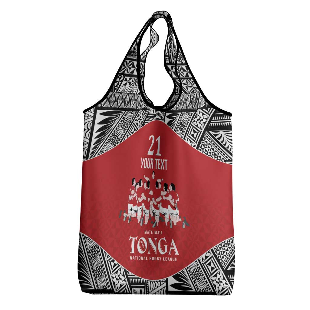 Custom Tonga Rugby Mate Ma'a Grocery Bag Tonga XIII Make History Pacific Champions LT9 - Polynesian Pride
