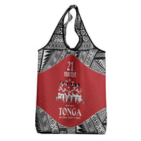 Custom Tonga Rugby Mate Ma'a Grocery Bag Tonga XIII Make History Pacific Champions LT9 - Polynesian Pride