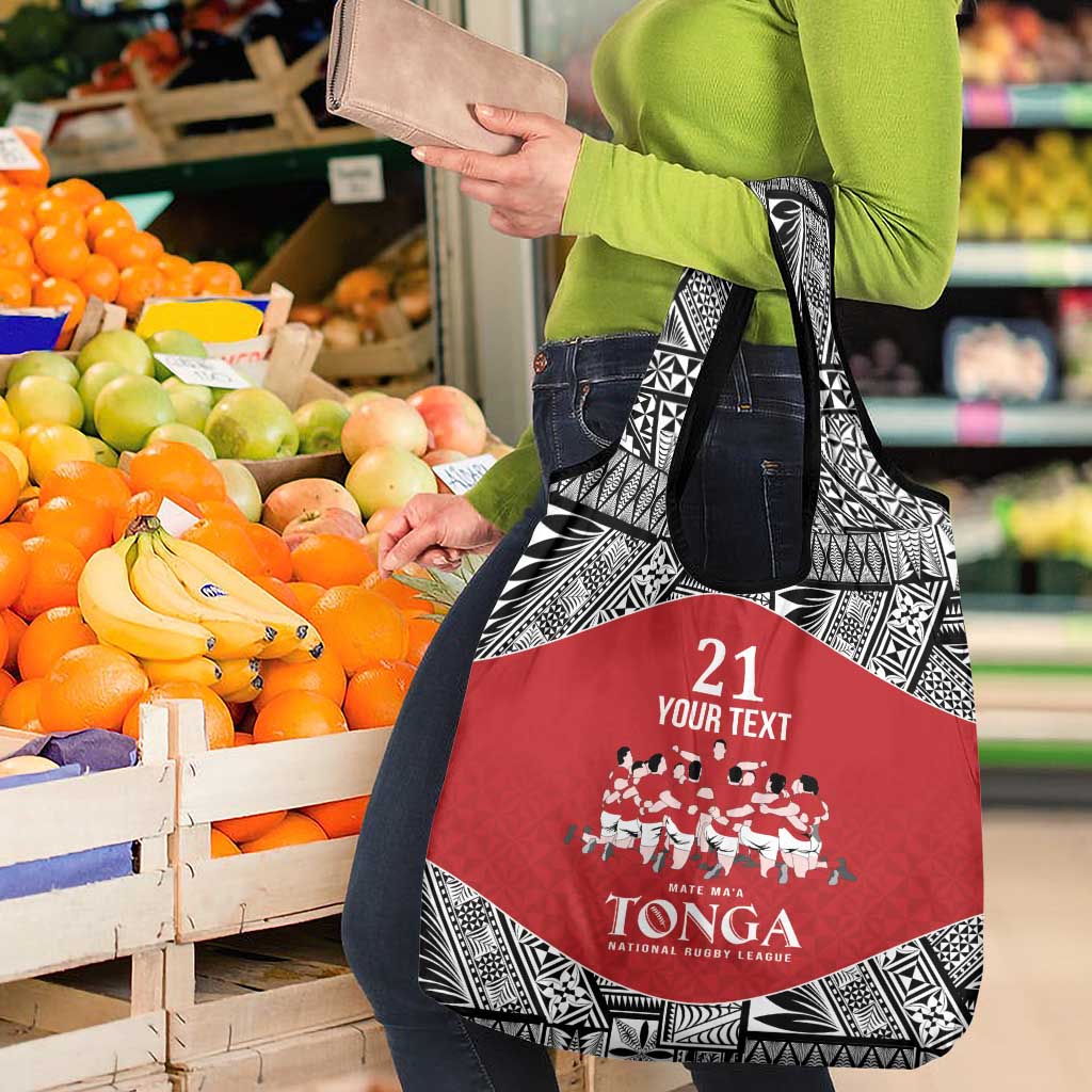 Custom Tonga Rugby Mate Ma'a Grocery Bag Tonga XIII Make History Pacific Champions LT9 - Polynesian Pride