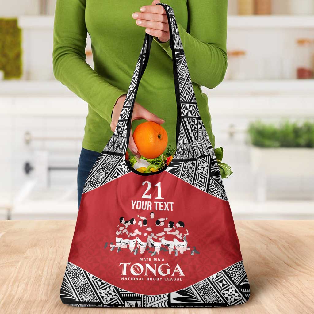 Custom Tonga Rugby Mate Ma'a Grocery Bag Tonga XIII Make History Pacific Champions LT9 - Polynesian Pride