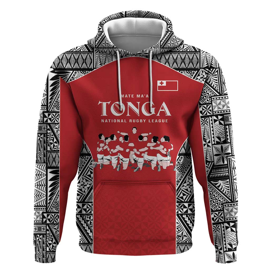 Custom Tonga Rugby Mate Ma'a Hoodie Tonga XIII Make History Pacific Champions LT9 Pullover Hoodie Red - Polynesian Pride
