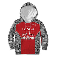 Custom Tonga Rugby Mate Ma'a Kid Hoodie Tonga XIII Make History Pacific Champions LT9 Hoodie Red - Polynesian Pride