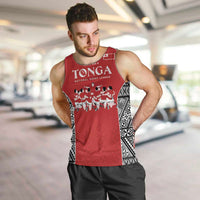 Custom Tonga Rugby Mate Ma'a Men Tank Top Tonga XIII Make History Pacific Champions LT9 Red - Polynesian Pride