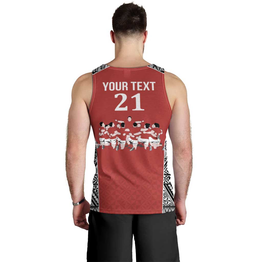 Custom Tonga Rugby Mate Ma'a Men Tank Top Tonga XIII Make History Pacific Champions LT9 - Polynesian Pride