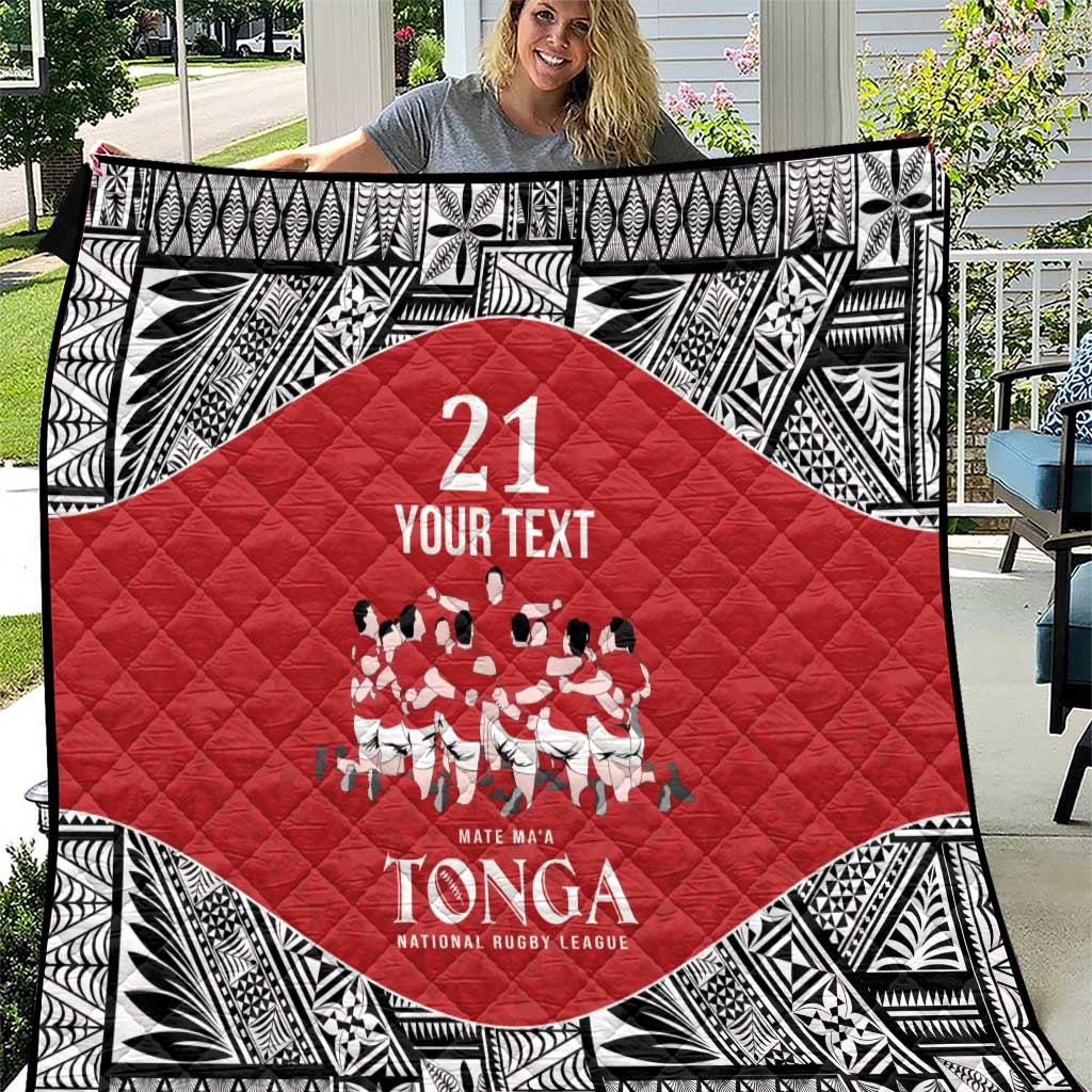 Custom Tonga Rugby Mate Ma'a Quilt Tonga XIII Make History Pacific Champions LT9 Red - Polynesian Pride