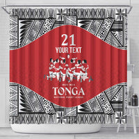 Custom Tonga Rugby Mate Ma'a Shower Curtain Tonga XIII Make History Pacific Champions LT9 - Polynesian Pride