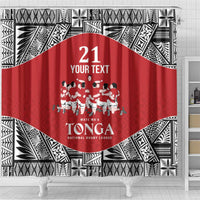 Custom Tonga Rugby Mate Ma'a Shower Curtain Tonga XIII Make History Pacific Champions LT9 - Polynesian Pride