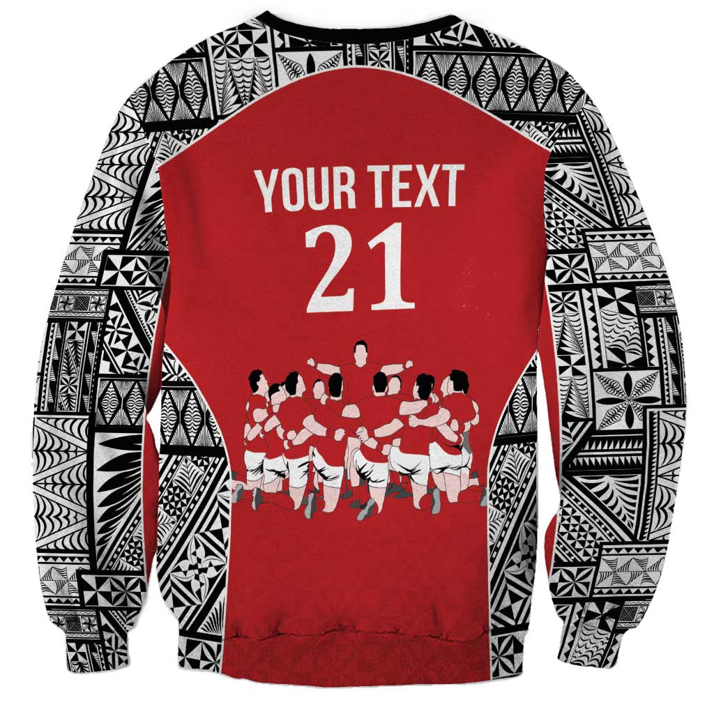 Custom Tonga Rugby Mate Ma'a Sweatshirt Tonga XIII Make History Pacific Champions LT9 - Polynesian Pride