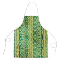Hawaii Lei with Tribal Quilt Motif Apron LT9 Green - Polynesian Pride