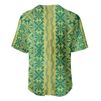 Hawaii Lei with Tribal Quilt Motif Baseball Jersey LT9 - Polynesian Pride
