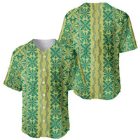 Hawaii Lei with Tribal Quilt Motif Baseball Jersey LT9 - Polynesian Pride