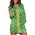 Hawaii Lei with Tribal Quilt Motif Hoodie Dress